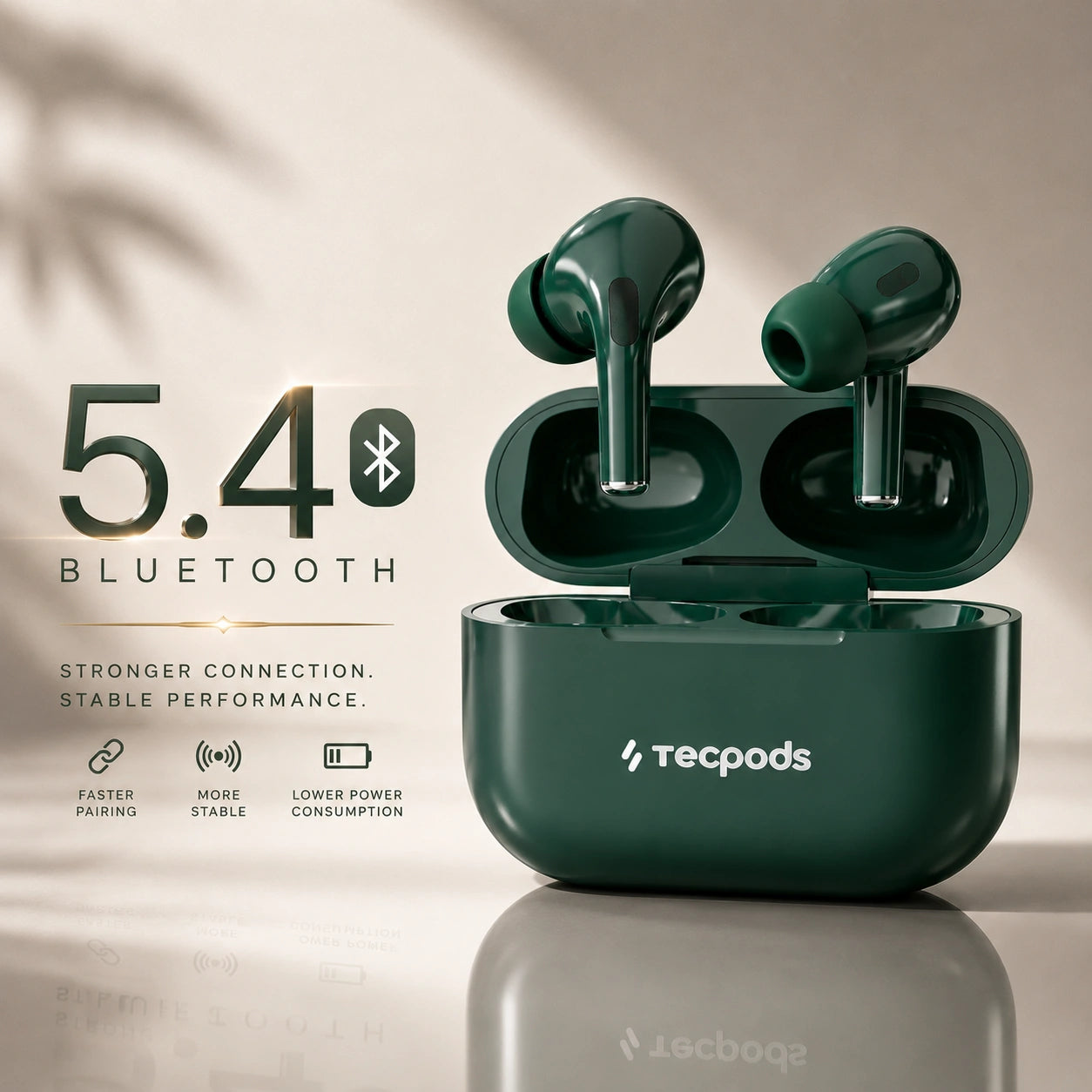 TECPODS Bluetooth Earbuds | Deep Bass | 30-hour playtime