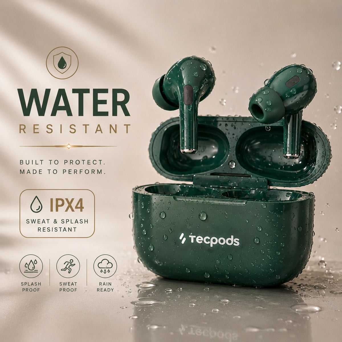 TECPODS Bluetooth Earbuds | Deep Bass | 30-hour playtime